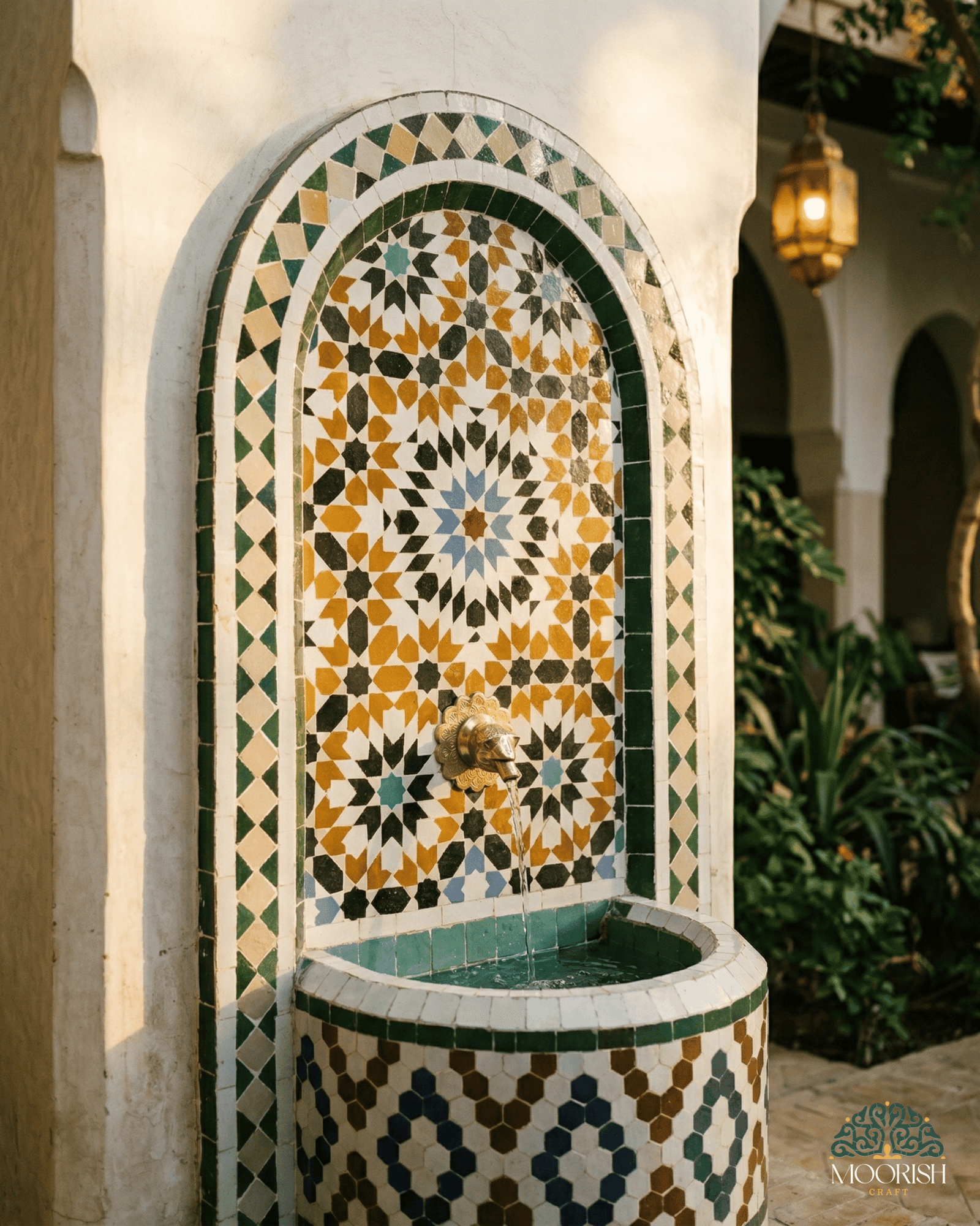 Zellige Fountain Moorish Craft