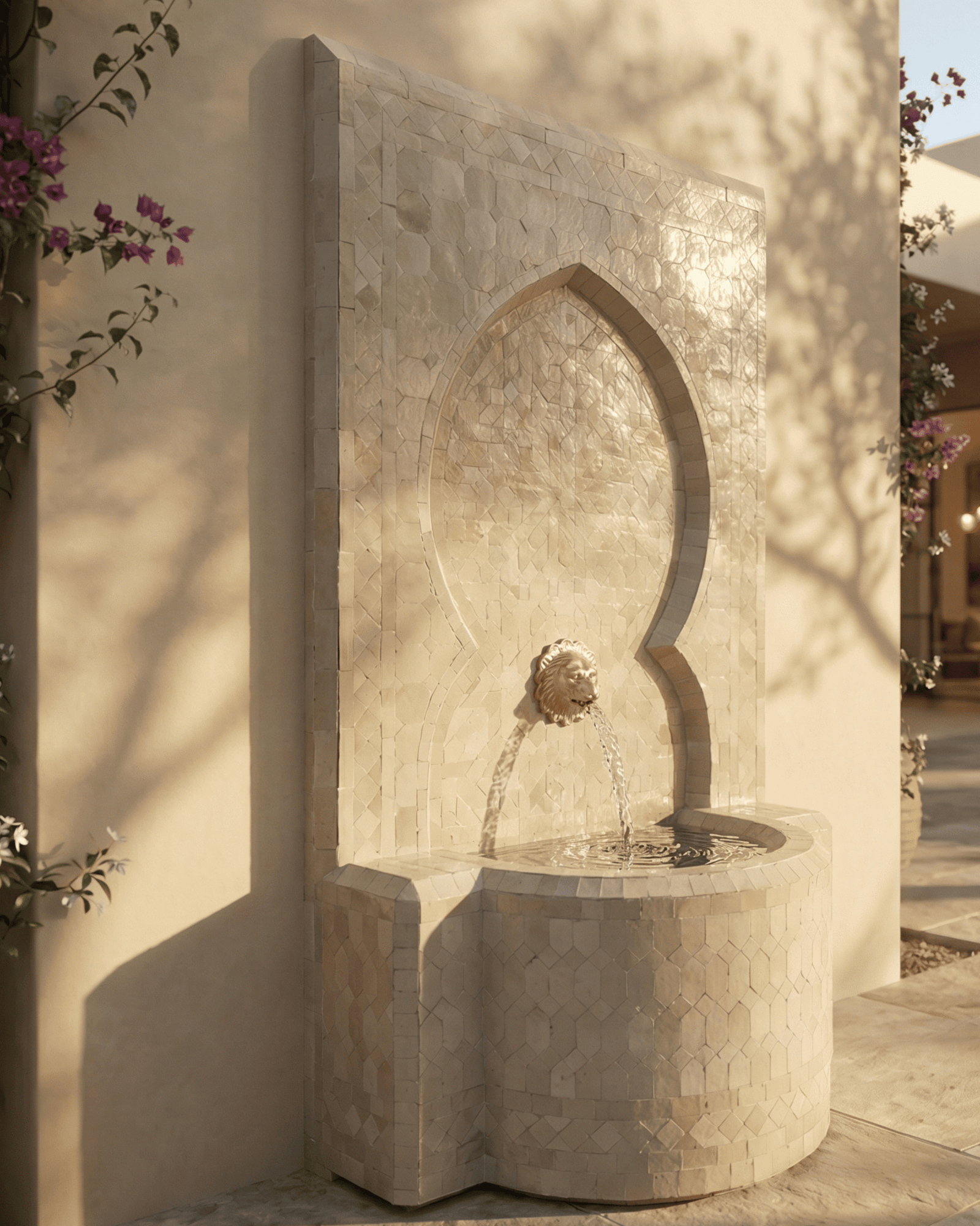 Zellige Fountain Detail